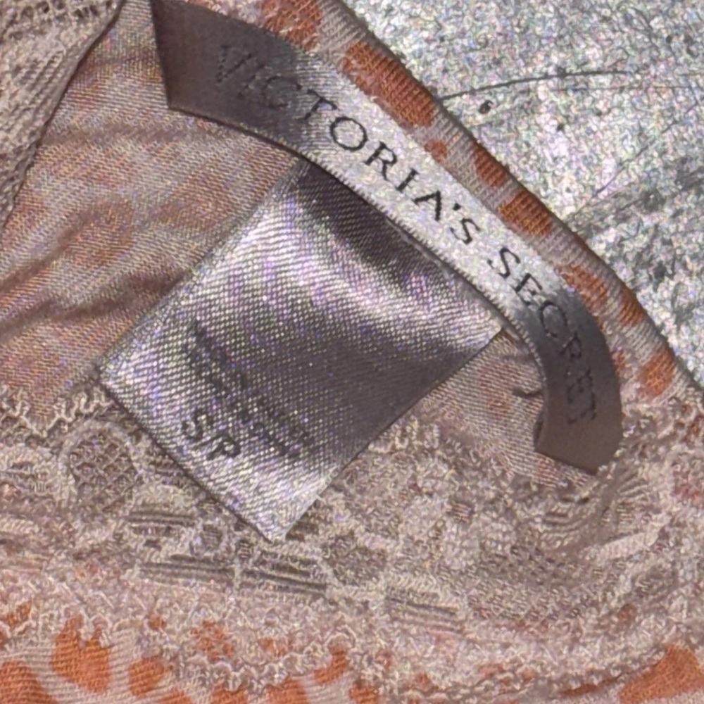 Victoria's Secret VTG Y2K animal print Babydoll Lace trim mini slip dress SZ.S - Picture 2 of 9